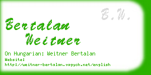 bertalan weitner business card